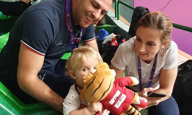 Vasily Shestakov presented the SAMBO mascot to the daughter of Laure Fournier