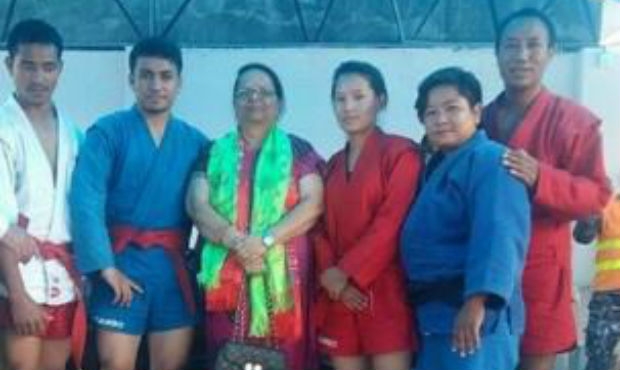 Nepal's Minister of Energy visited local Sambo wrestlers before the World Championship