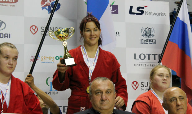 Winners and prize-winners of the second day of the Sambo World Championship among Youth and Juniors 2014 in Seoul (Korea)