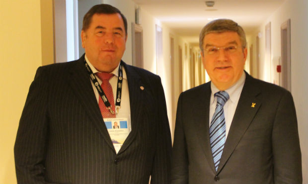 Meeting between IOC chief Thomas Bach and FIAS president Vasily Shestakov