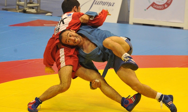 Winners and prize-winners of the First Day of the World Sambo Championship 2015 in Casablanca (Morocco)