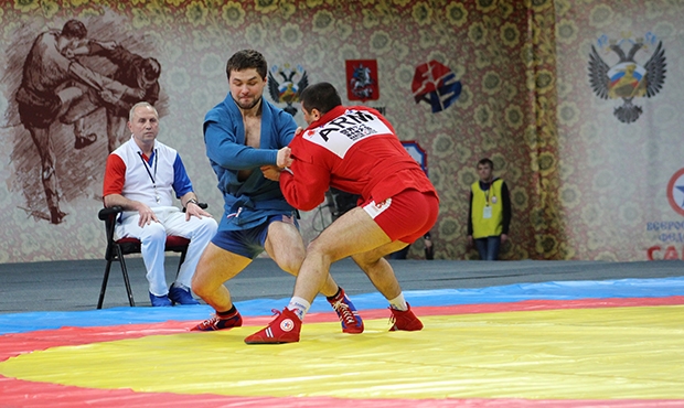 Winners and prize-winners of the first day of the Sambo World Cup Memorial of A. Kharlampiev