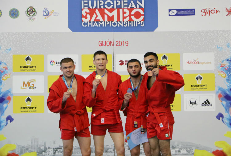 Winners of the 3rd Day of the European SAMBO Championships in Gijon