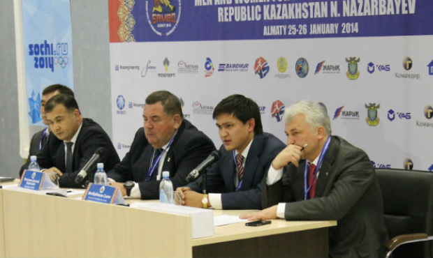 Sambo World Cup in Kazakhstan 2014. Press-conference
