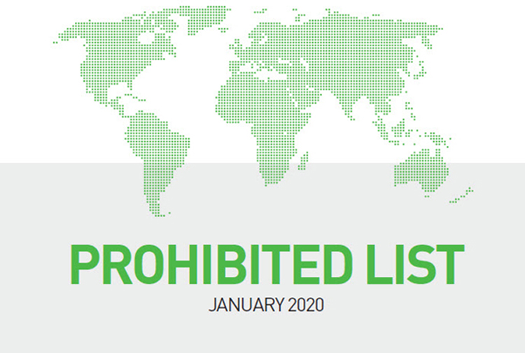 WADA Publishes 2020 List of Prohibited Substances and Methods