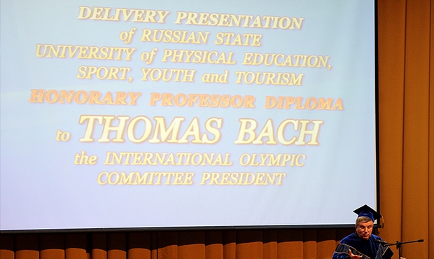 The International Olympic Committee Head, Thomas Bach visits Moscow