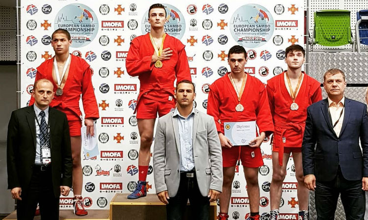 Winners of the 3rd Day of the Youth and Junior European Sambo Championships 2018 in Prague