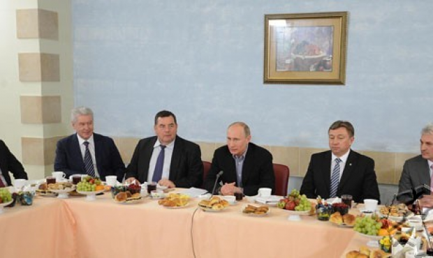 A meeting of Vladimir Putin, the Russian President and representatives of the world SAMBO community