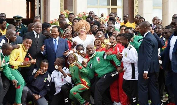 Cameroonian SAMBO athletes at the President`s formal banquet