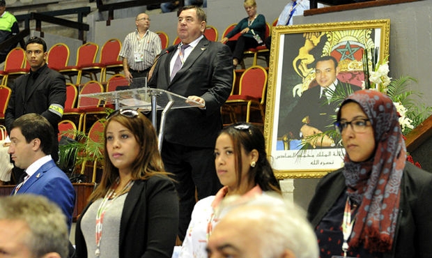 Second day of the World Sambo Championship started from the moment of silence to honor the victims of terrorist attacks in Paris