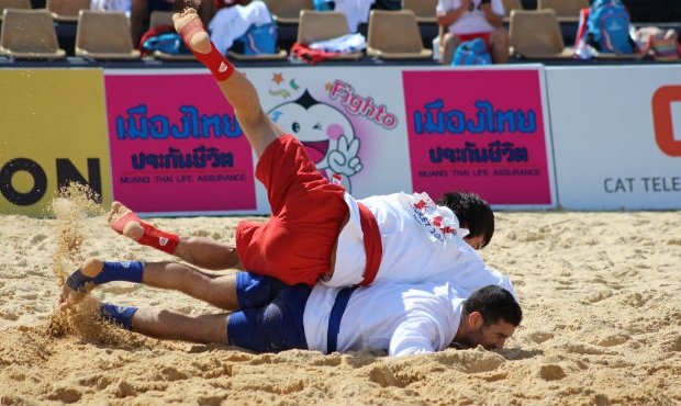 Пляжное самбо на Азиатских пляжных играх 2014 в Пхукете - начало [видео]