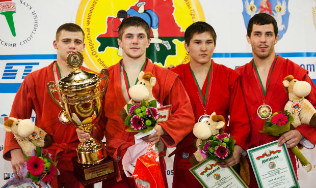 Winners and prize-winners of the Sambo World Cup in Belarus 2014