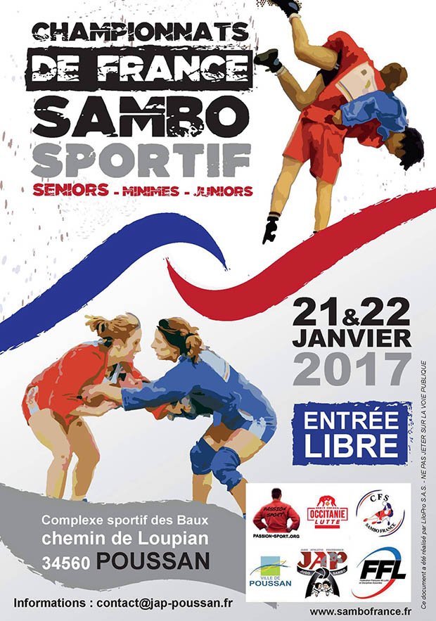 Афиша Чемпионата Франции по самбо 2017