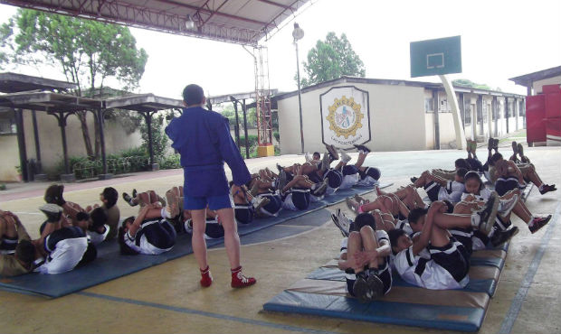 They learn SAMBO in Guatemala, using Safe Falling Technique