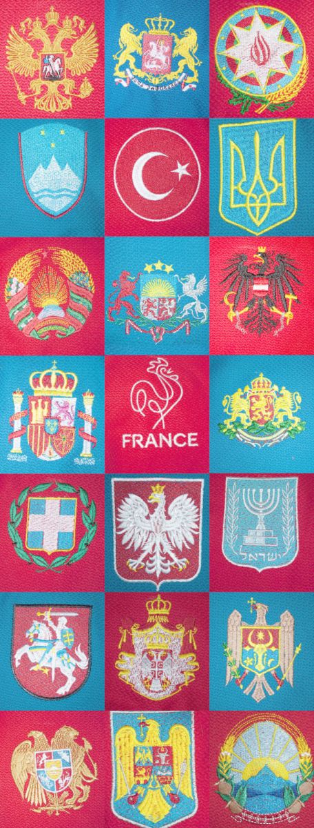 Форма самбо гербы стран Европейские игры 2015 Баку