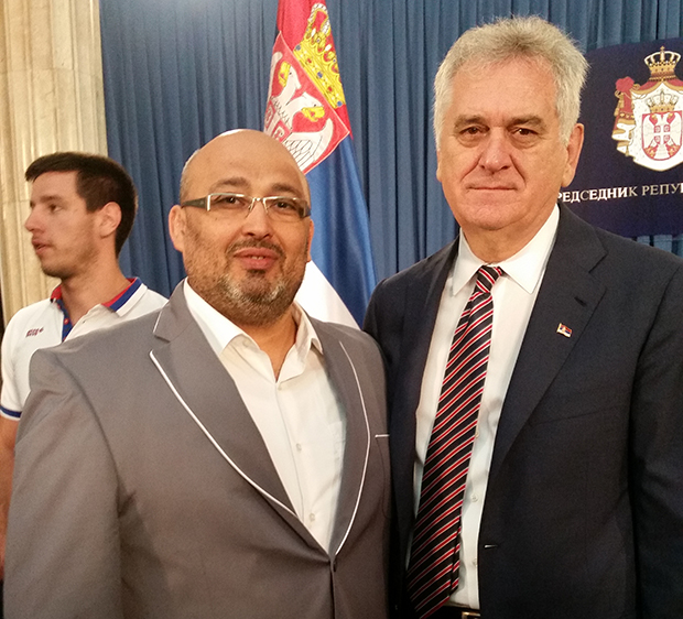 Самбо Патрик Дрид и президент Сербии Томислав Николич