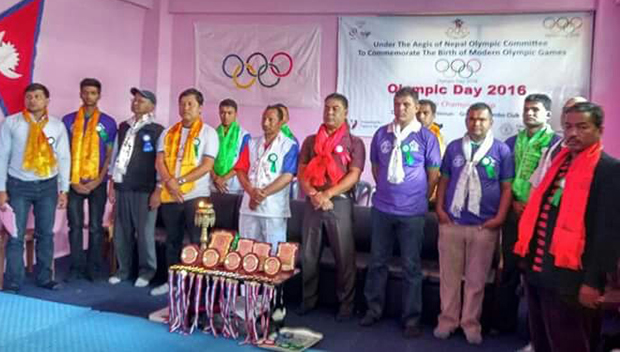 Самбисты Непала на турнире в честь Олимпийского дня