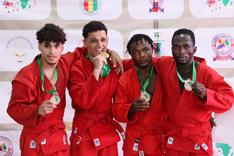 Победители и призеры 2-го дня Чемпионата Африки по самбо 2025 в Гвинее