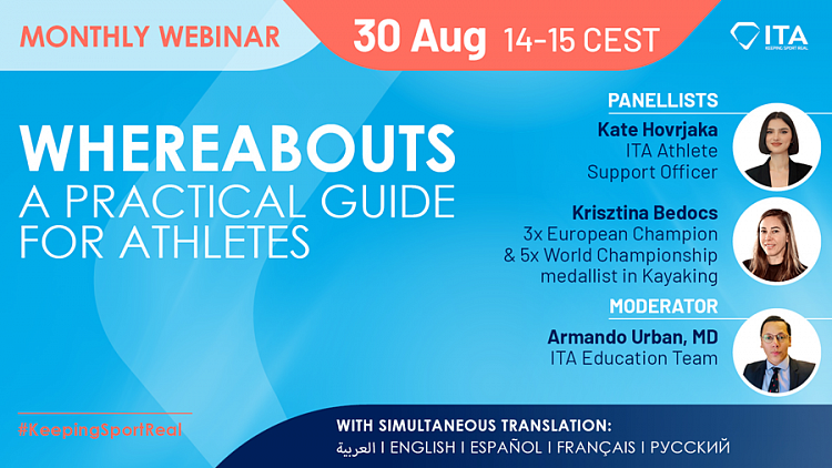 FIAS invites sambists to the ITA monthly webinar “Whereabouts – A practical guide for athletes”