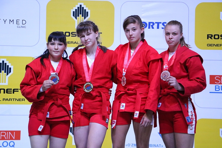 Winners of the 3rd Day of the World Youth and Junior SAMBO Championships