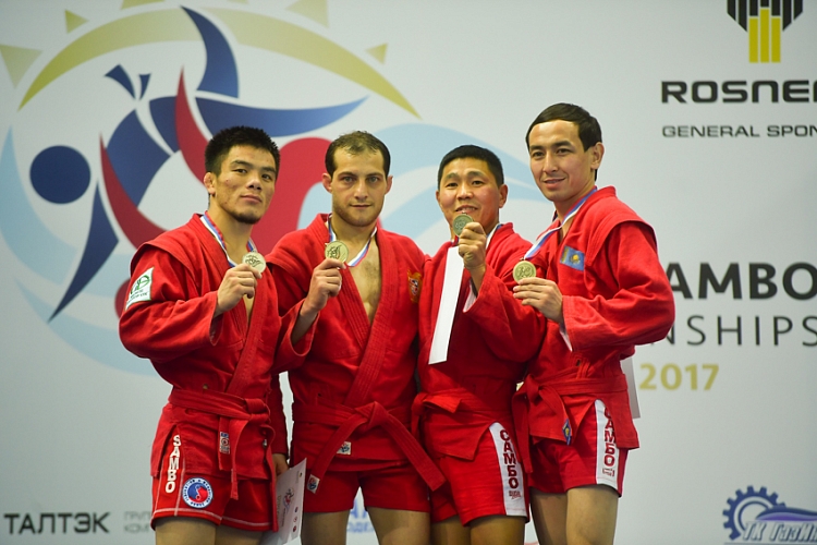 Winners of the 1st Day of the World Sambo Championships 2017 in Sochi