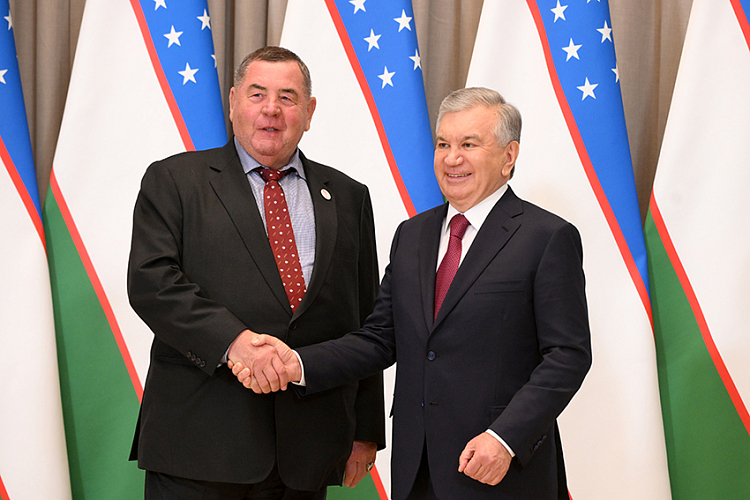 Vasily Shestakov Discusses SAMBO Development with Shavkat Mirziyoyev