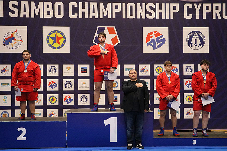 Winners of the 2nd Day of the European Cadet, Youth and Junior SAMBO Championships 2025 in Limassol