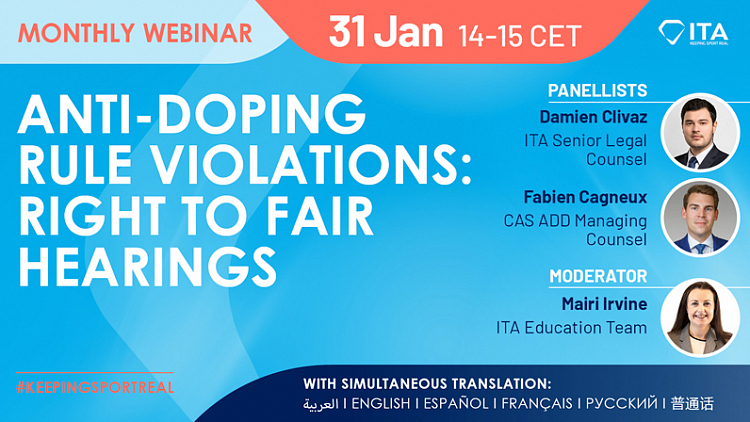 FIAS invites sambists to ITA Anti-Doping Webinar