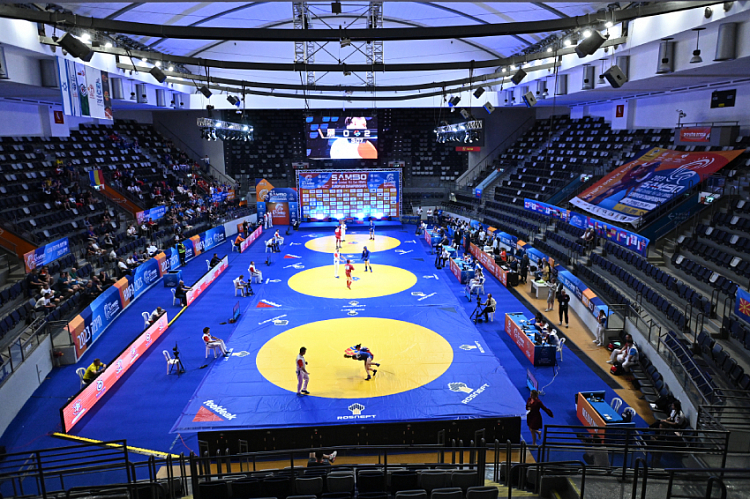 Draw of the 1st day of the European Cadets, Youth and Junior SAMBO Championships 2023