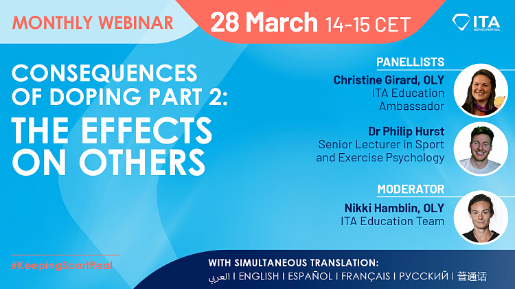 FIAS invites sambists to the ITA monthly webinar “Consequences of Doping part 2: Effects on Others”
