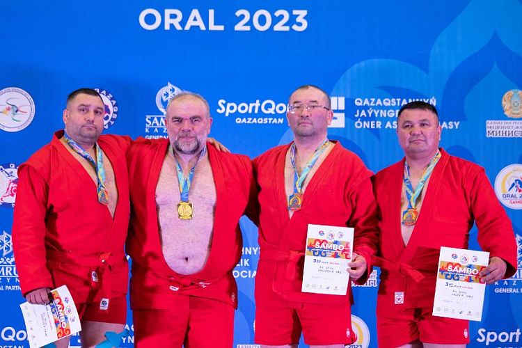 Winners of the 2nd day of the World Masters Sambo Championships in Kazakhstan
