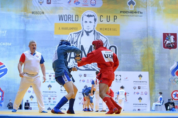 Winners of the 1st day of the World SAMBO Cup "Kharlampiev Memorial"