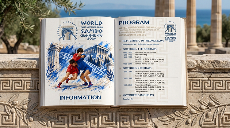 Guidebook for the World Cadet, Youth & Junior SAMBO Championships 2026 Released