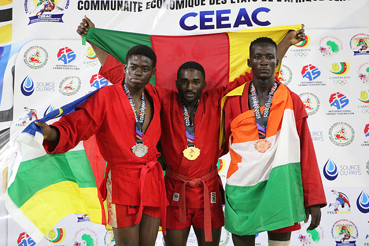 Winners of  the ECCAS Open International SAMBO Tournament 2025 in Cameroon