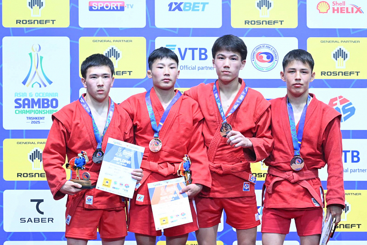 Winners of the First Day of the Asia and Oceania Youth and Junior SAMBO Championships 2025 in Tashkent